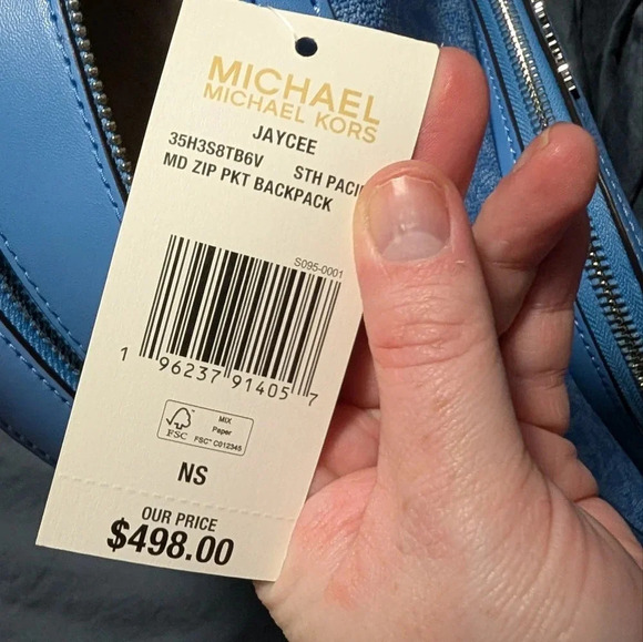 NWT Michael Kors Jaycee Medium Backpack MK South Pacific - Picture 3 of 8